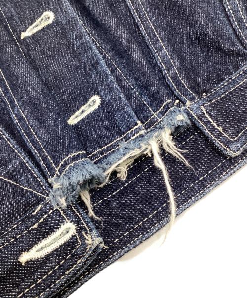 AULA（オーラ）AULA (オーラ) アシンメトリー リメイク デニムジャケット インディゴの古着・服飾アイテム