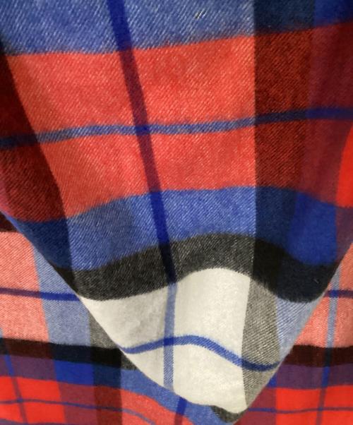 JOHNSTONS OF ELGIN（ジョンストンズオブエルガン）JOHNSTONS OF ELGIN (ジョンストンズオブエルガン) カシミヤストール ブルー×レッドの古着・服飾アイテム