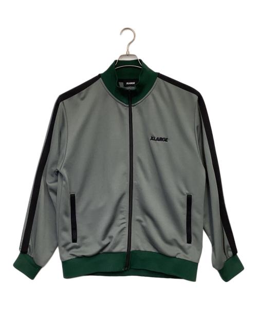 X-LARGE（エクストララージ）X-LARGE (エクストララージ) OG トラックジャケット グレー×グリーン サイズ:Lの古着・服飾アイテム