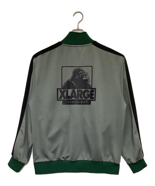 X-LARGE（エクストララージ）X-LARGE (エクストララージ) OG トラックジャケット グレー×グリーン サイズ:Lの古着・服飾アイテム