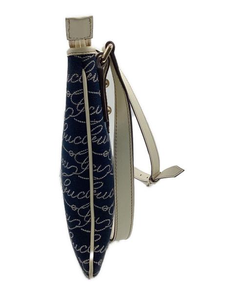 GUCCI（グッチ）GUCCI (グッチ) ショルダーバッグ ネイビー×ホワイトの古着・服飾アイテム