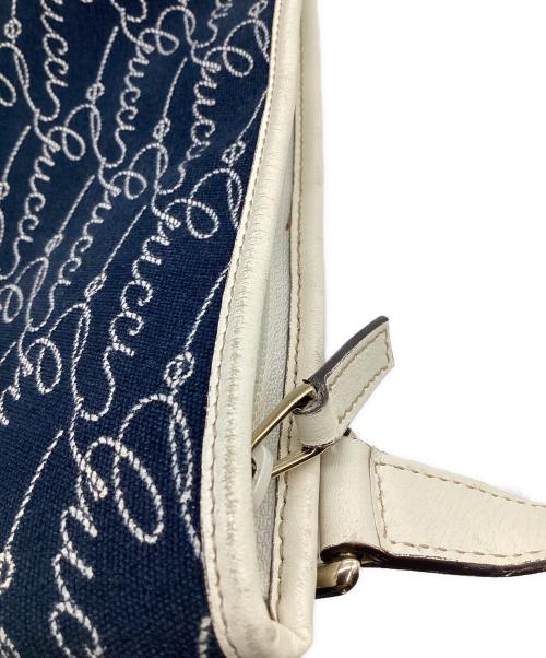 GUCCI（グッチ）GUCCI (グッチ) ショルダーバッグ ネイビー×ホワイトの古着・服飾アイテム