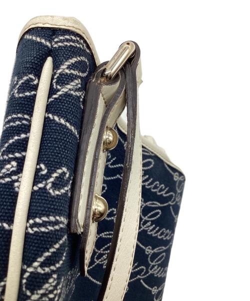 GUCCI（グッチ）GUCCI (グッチ) ショルダーバッグ ネイビー×ホワイトの古着・服飾アイテム
