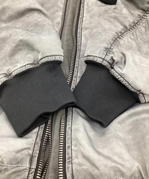 DIESEL（ディーゼル）DIESEL (ディーゼル) レイヤード ボンバージャケット グレー サイズ:Lの古着・服飾アイテム