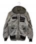 DIESEL（ディーゼル）の古着「レイヤード ボンバージャケット」｜グレー