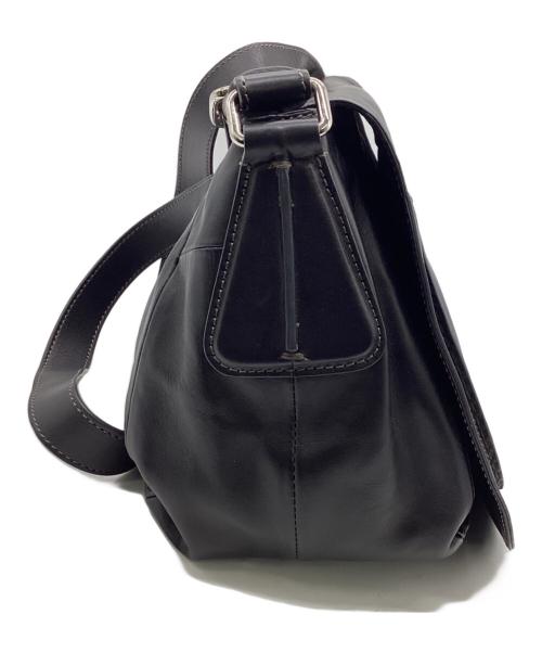 HIROFU（ヒロフ）HIROFU (ヒロフ) レザーショルダーバッグ ブラックの古着・服飾アイテム