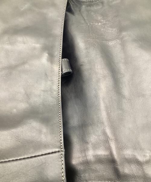 HIROFU（ヒロフ）HIROFU (ヒロフ) レザーショルダーバッグ ブラックの古着・服飾アイテム