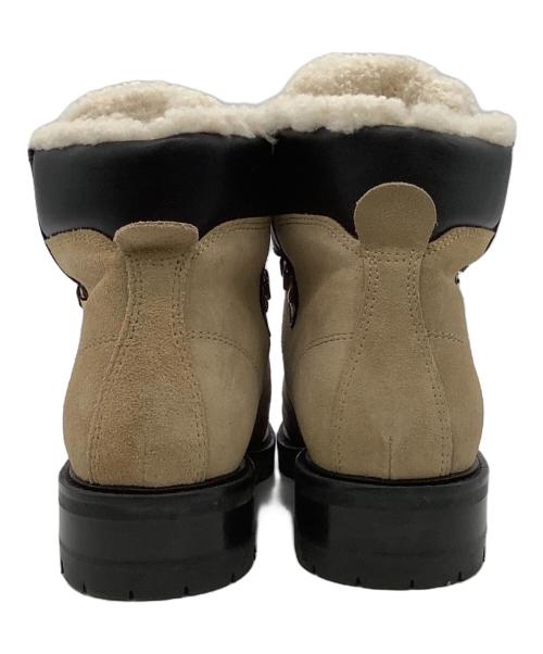 anonymous copenhagen（アノニマスコペンハーゲン）anonymous copenhagen (アノニマスコペンハーゲン) Spick and Span (スピックアンドスパン) テディブーツ ブラック×ベージュ サイズ:36の古着・服飾アイテム