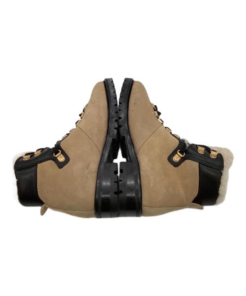 anonymous copenhagen（アノニマスコペンハーゲン）anonymous copenhagen (アノニマスコペンハーゲン) Spick and Span (スピックアンドスパン) テディブーツ ブラック×ベージュ サイズ:36の古着・服飾アイテム