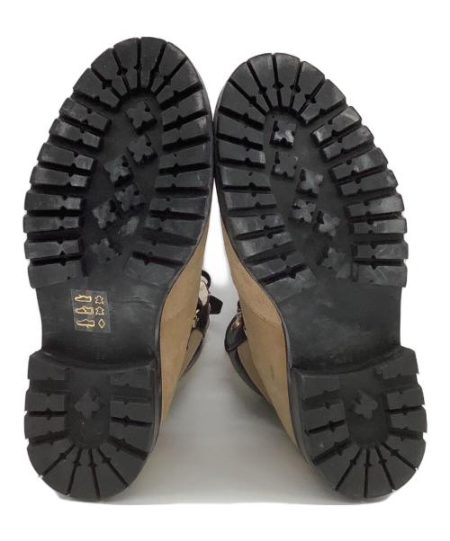 anonymous copenhagen（アノニマスコペンハーゲン）anonymous copenhagen (アノニマスコペンハーゲン) Spick and Span (スピックアンドスパン) テディブーツ ブラック×ベージュ サイズ:36の古着・服飾アイテム