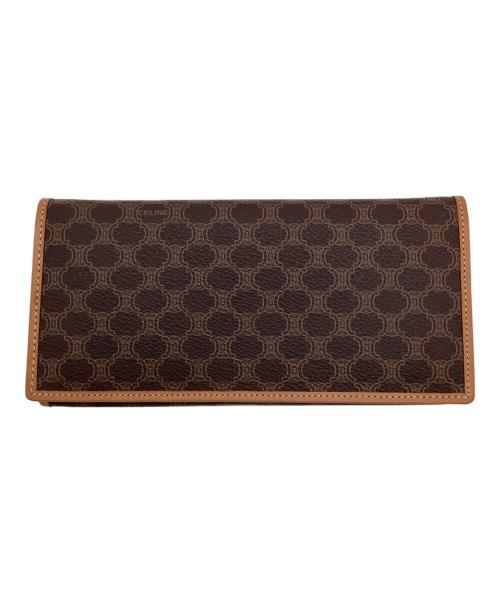 CELINE（セリーヌ）CELINE (セリーヌ) マカダム 長財布 ブラウンの古着・服飾アイテム