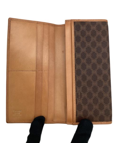 CELINE（セリーヌ）CELINE (セリーヌ) マカダム 長財布 ブラウンの古着・服飾アイテム