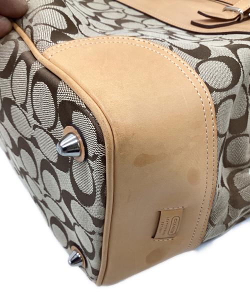 COACH（コーチ）COACH (コーチ) キャリーオール トートバッグ ベージュ×ナチュラルの古着・服飾アイテム