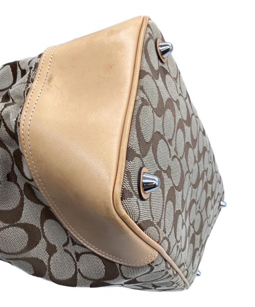 COACH（コーチ）COACH (コーチ) キャリーオール トートバッグ ベージュ×ナチュラルの古着・服飾アイテム