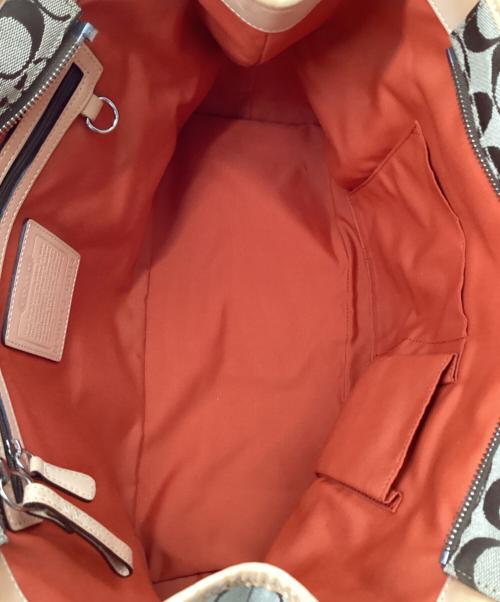 COACH（コーチ）COACH (コーチ) キャリーオール トートバッグ ベージュ×ナチュラルの古着・服飾アイテム