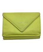 BALENCIAGAバレンシアガ）の古着「ペーパーミニウォレット 3つ折り財布」｜イエロー