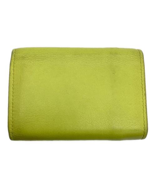 BALENCIAGA（バレンシアガ）BALENCIAGA (バレンシアガ) ペーパーミニウォレット 3つ折り財布 イエローの古着・服飾アイテム