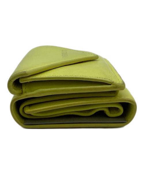 BALENCIAGA（バレンシアガ）BALENCIAGA (バレンシアガ) ペーパーミニウォレット 3つ折り財布 イエローの古着・服飾アイテム