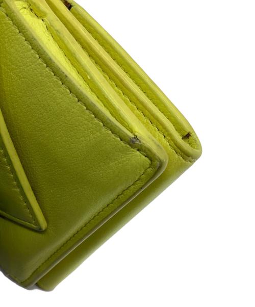 BALENCIAGA（バレンシアガ）BALENCIAGA (バレンシアガ) ペーパーミニウォレット 3つ折り財布 イエローの古着・服飾アイテム