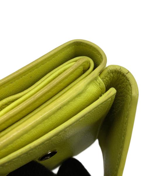 BALENCIAGA（バレンシアガ）BALENCIAGA (バレンシアガ) ペーパーミニウォレット 3つ折り財布 イエローの古着・服飾アイテム