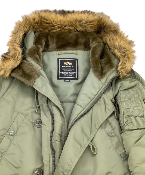 ALPHA INDUSTRIES（アルファインダストリーズ）ALPHA INDUSTRIES (アルファインダストリーズ) N-3B フライトジャケット オリーブ サイズ:Lの古着・服飾アイテム