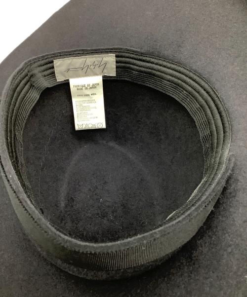 YOHJI YAMAMOTO（ヨウジヤマモト）YOHJI YAMAMOTO (ヨウジヤマモト) ハット ブラック サイズ:表記無の古着・服飾アイテム