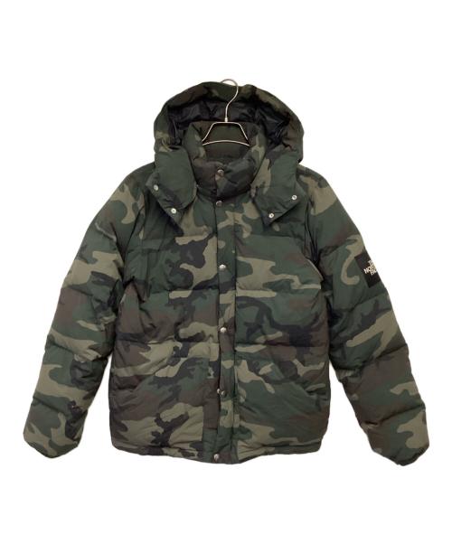 THE NORTH FACE（ザ ノース フェイス）THE NORTH FACE (ザ ノース フェイス) Novelty CAMP Sierra Short（ノベルティー キャンプ シエラ ショート）ダウンジャケット グリーン サイズ:Lの古着・服飾アイテム
