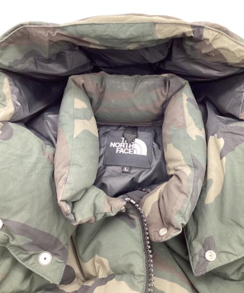 THE NORTH FACE（ザ ノース フェイス）THE NORTH FACE (ザ ノース フェイス) Novelty CAMP Sierra Short（ノベルティー キャンプ シエラ ショート）ダウンジャケット グリーン サイズ:Lの古着・服飾アイテム