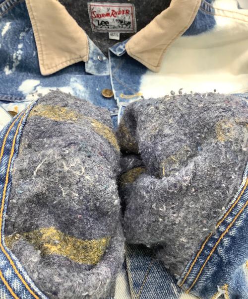 LEE（リー）LEE (リー) STORM RIDER（ストーム ライダー）デニムジャケット ブルー×アイボリー サイズ:46の古着・服飾アイテム