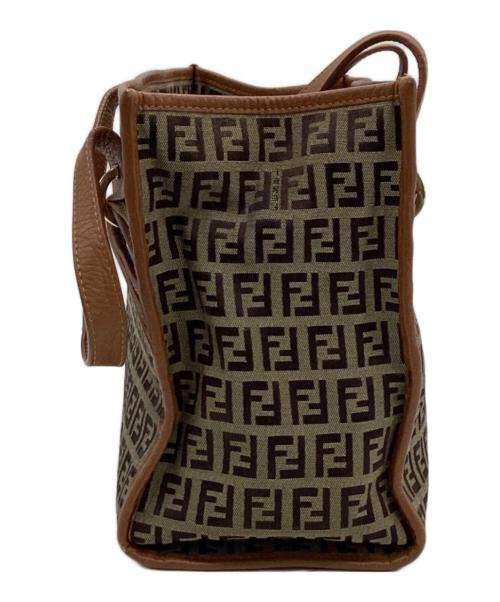 FENDI（フェンディ）FENDI (フェンディ) ハンドバッグ ベージュ×ブラウンの古着・服飾アイテム