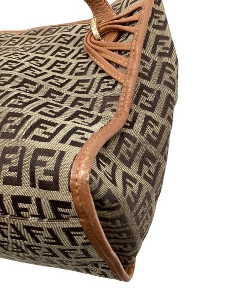 FENDI（フェンディ）FENDI (フェンディ) ハンドバッグ ベージュ×ブラウンの古着・服飾アイテム