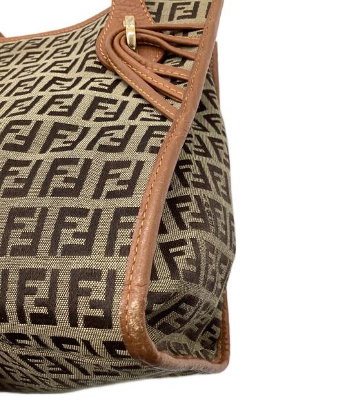 FENDI（フェンディ）FENDI (フェンディ) ハンドバッグ ベージュ×ブラウンの古着・服飾アイテム