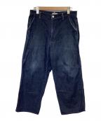 AURALEEオーラリー）の古着「HARD TWIST LIGHT DENIM PANTS（ハード ツイスト ライト デニムパンツ）」｜インディゴ