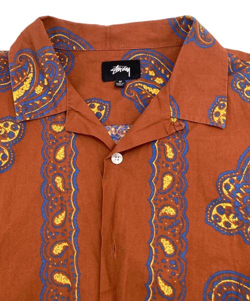 stussy（ステューシー）stussy (ステューシー) オープンカラーシャツ ブラウン サイズ:Mの古着・服飾アイテム