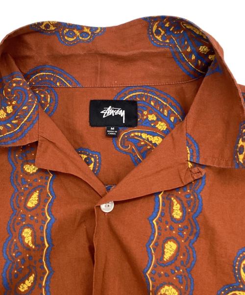 stussy（ステューシー）stussy (ステューシー) オープンカラーシャツ ブラウン サイズ:Mの古着・服飾アイテム