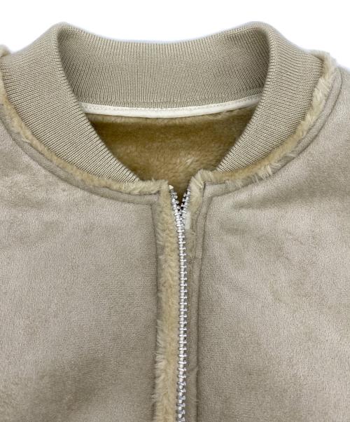 acanthus（アカンサス）acanthus (アカンサス) フェイクムートンジャケット ベージュ サイズ:Mの古着・服飾アイテム