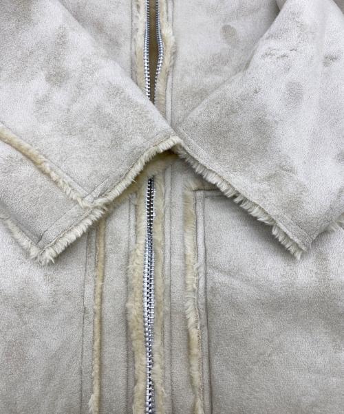 acanthus（アカンサス）acanthus (アカンサス) フェイクムートンジャケット ベージュ サイズ:Mの古着・服飾アイテム