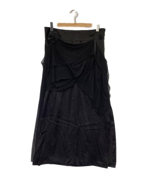 ISSEY MIYAKE（イッセイミヤケ）ISSEY MIYAKE (イッセイミヤケ) チュールスカート ブラック サイズ:3の古着・服飾アイテム