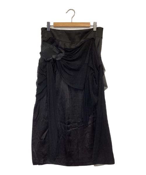 ISSEY MIYAKE（イッセイミヤケ）ISSEY MIYAKE (イッセイミヤケ) チュールスカート ブラック サイズ:3の古着・服飾アイテム