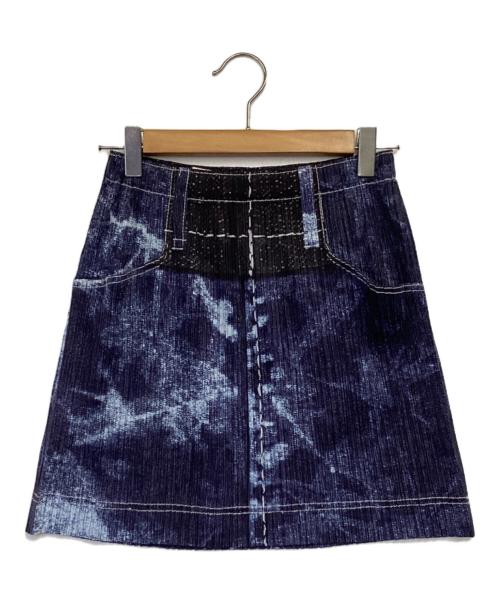 PLEATS PLEASE（プリーツプリーズ）PLEATS PLEASE (プリーツプリーズ) プリーツ スカート ネイビー×ブラック サイズ:3（実寸値要確認）の古着・服飾アイテム