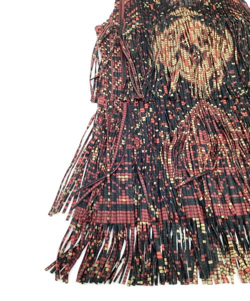 PLEATS PLEASE（プリーツプリーズ）PLEATS PLEASE (プリーツプリーズ) ノースリーブカットソー ワインレッド×ボルドー サイズ:3の古着・服飾アイテム