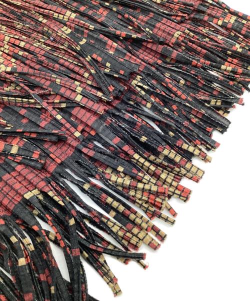 PLEATS PLEASE（プリーツプリーズ）PLEATS PLEASE (プリーツプリーズ) ノースリーブカットソー ワインレッド×ボルドー サイズ:3の古着・服飾アイテム