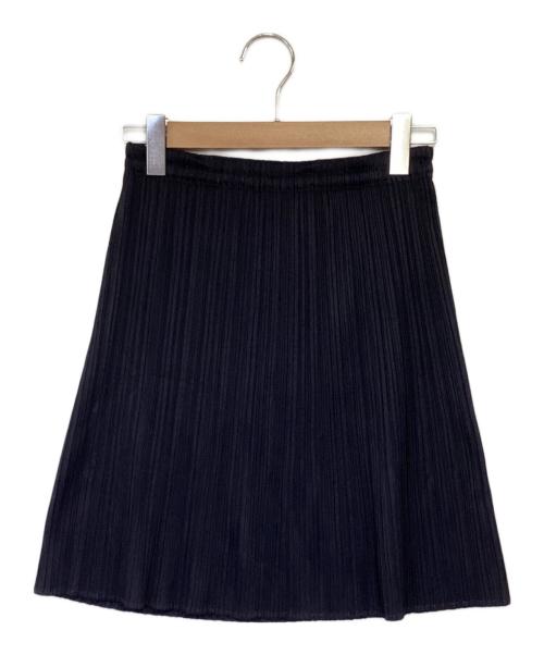 PLEATS PLEASE（プリーツプリーズ）PLEATS PLEASE (プリーツプリーズ) プリーツ スカート ネイビー サイズ:4（実寸値要確認）の古着・服飾アイテム