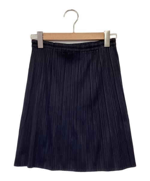 PLEATS PLEASE（プリーツプリーズ）PLEATS PLEASE (プリーツプリーズ) プリーツ スカート ネイビー サイズ:4（実寸値要確認）の古着・服飾アイテム
