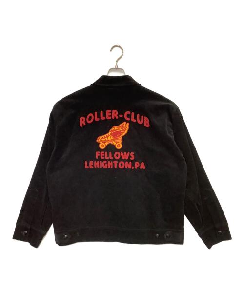 BACKERS（バッカーズ）BACKERS (バッカーズ) 刺繍入りコーデュロイジャケット ブラック サイズ:Lの古着・服飾アイテム