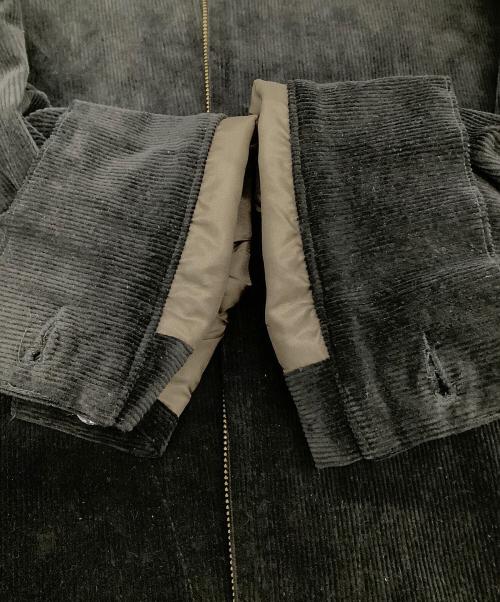 BACKERS（バッカーズ）BACKERS (バッカーズ) 刺繍入りコーデュロイジャケット ブラック サイズ:Lの古着・服飾アイテム