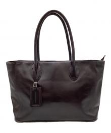 MOTHERHOUSE（マザーハウス）の古着「レザートートバッグ」｜ダークブラウン