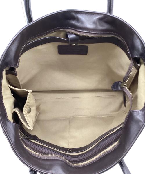 MOTHERHOUSE（マザーハウス）MOTHERHOUSE (マザーハウス) レザートートバッグ ダークブラウンの古着・服飾アイテム