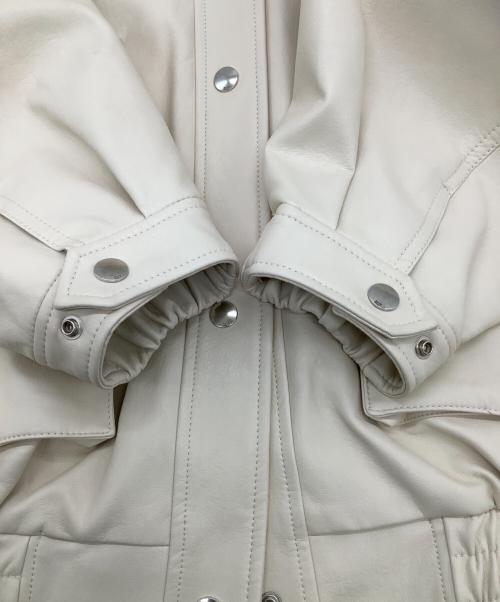 SLY（スライ）SLY (スライ) FAUX LEATHER OVERSIZE（フェイク レザー オーバーサイズ ブルゾン アイボリー サイズ:Fの古着・服飾アイテム