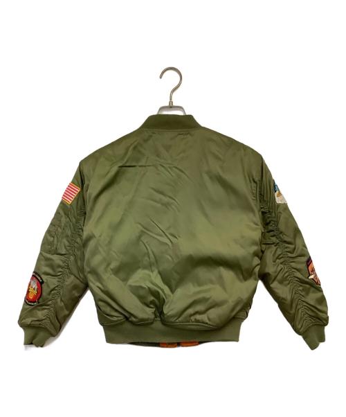 DISNEY（ディズニー）DISNEY (ディズニー) MA-1ジャケット カーキ サイズ:L（実寸値をご確認下さい）の古着・服飾アイテム